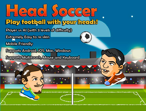 Head Soccer Game Kit  Unity AssetStore Price down information